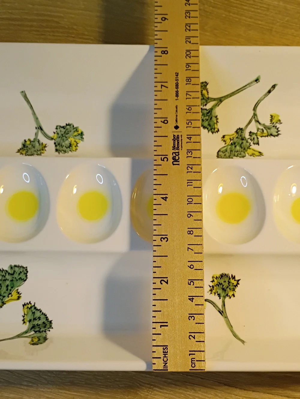 Vintage Rare Shafford Deviled Egg Celery Hand painted Tray 1950s